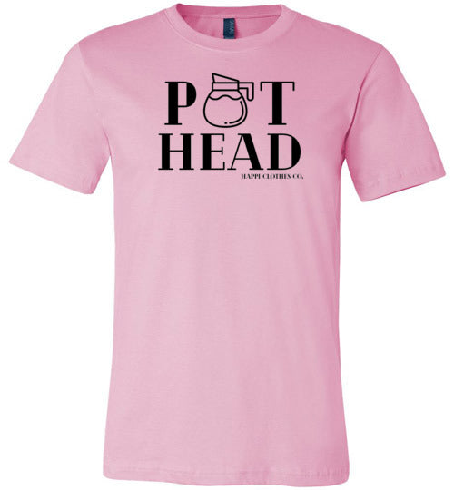 Coffee Pot Head (Light) Unisex T-Shirt Happi Clothes Co.