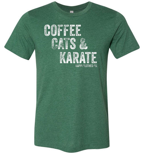 Coffee Cats & Karate Unisex Tee Shirt Happi Clothes Co.