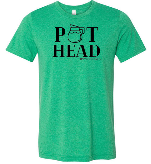 Coffee Pot Head (Light) Unisex T-Shirt Happi Clothes Co.