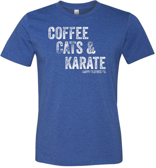 Coffee Cats & Karate Unisex Tee Shirt Happi Clothes Co.