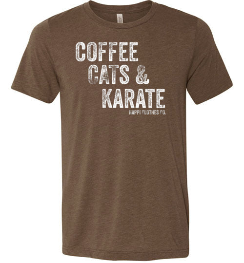 Coffee Cats & Karate Unisex Tee Shirt Happi Clothes Co.