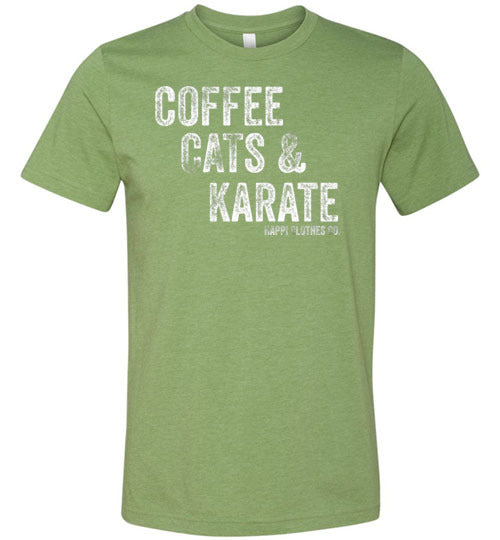 Coffee Cats & Karate Unisex Tee Shirt Happi Clothes Co.